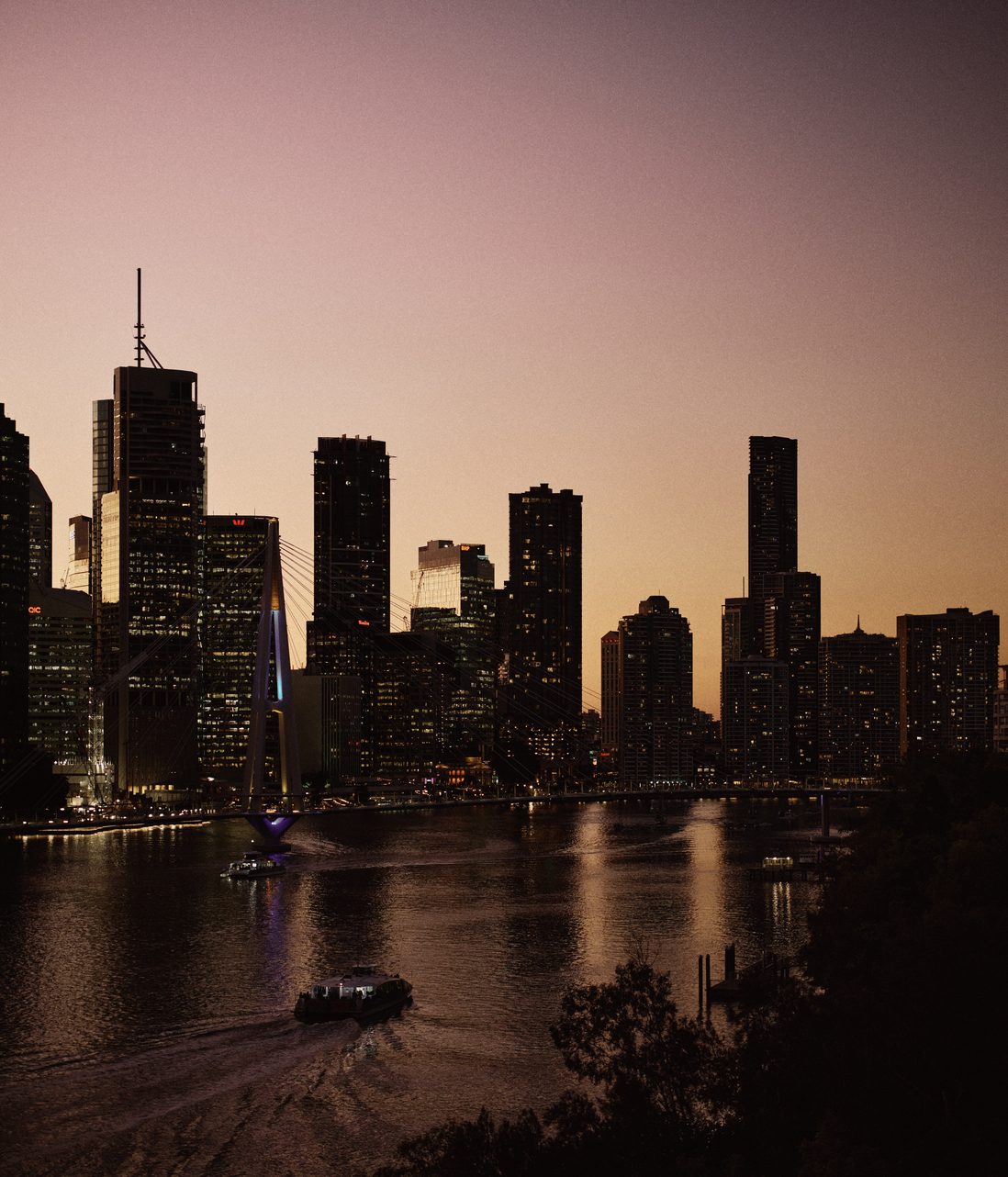 Brisbane skyline at dusk