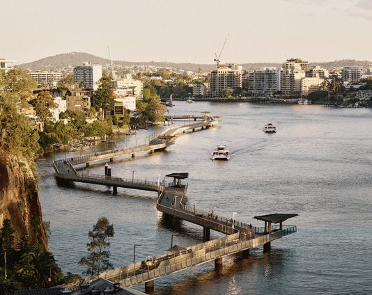 Brisbane river and pier